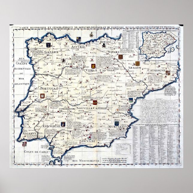 Póster 1705-1739 Espanha e Portugal (Frente)
