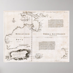 Póster 1744 Australia Map