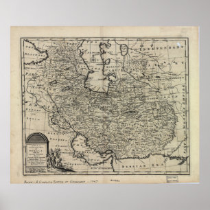 Póster 1747 New and Accurate Map of Persia Emanuel Bowen