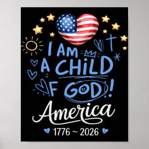 Poster 1776 2026 Filho Americano de Deus Aniversário de 2