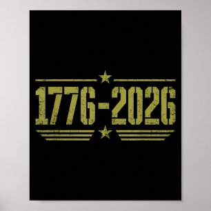 Poster 1776 2026 patriota americano eua 4 de julho
