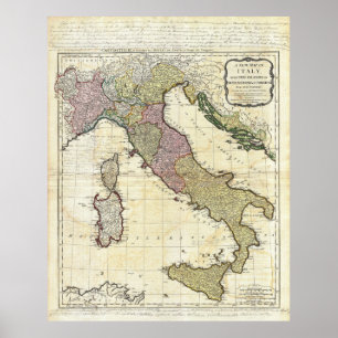 Poster 1794 Mapa de Jean Baptiste Bourguignon D'Anville I