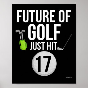 Poster 17.º aniversário Golf T Shirt 17 Year Aniversário
