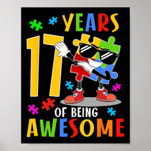 Poster 17 Anos Sendo Um Incrível Autismo De Atiramento De