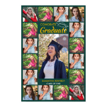 17 Colagem de Fotos Congrats Graduado 2026 Verde e