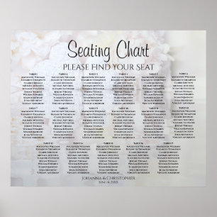 Poster 17 Gráfico de Assentos de Casamento em Branco da M