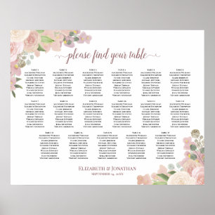 Poster 17 Gráfico de Casamento Elegante Floral Elegante,