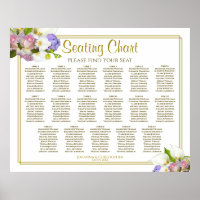 17 Gráfico de Casamentos de Mesas Pastel Floral