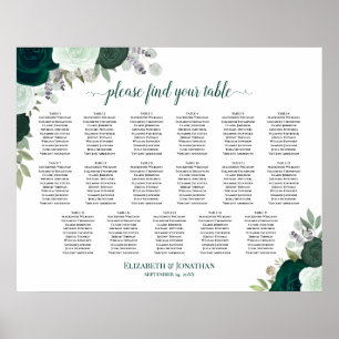 Poster 17 Mesa Emerald Boho Sentado Floral