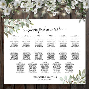 Poster 17 Mesa Eucalyptus - Gráfico de Casamento Verde