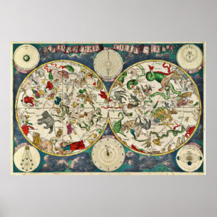 Póster 17th Century Celestial Map
