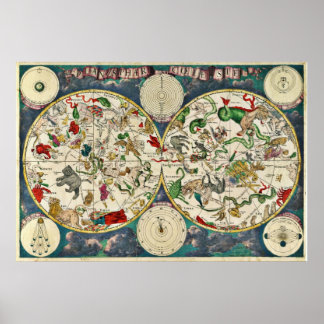 Póster 17th Century Celestial Map