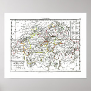 Poster 1806 mapa - La Suisse