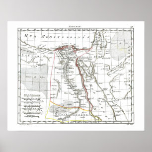 Póster 1806 mapa - L'Egypte