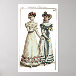 Poster 1821 do impressão da forma de Biedermeier