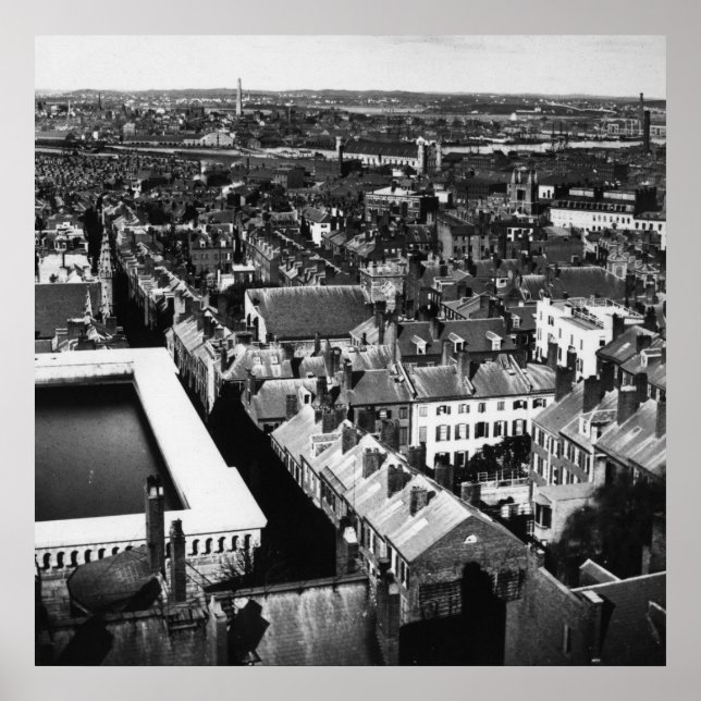 Póster 1859: A cidade de Boston, Massachusetts (Frente)