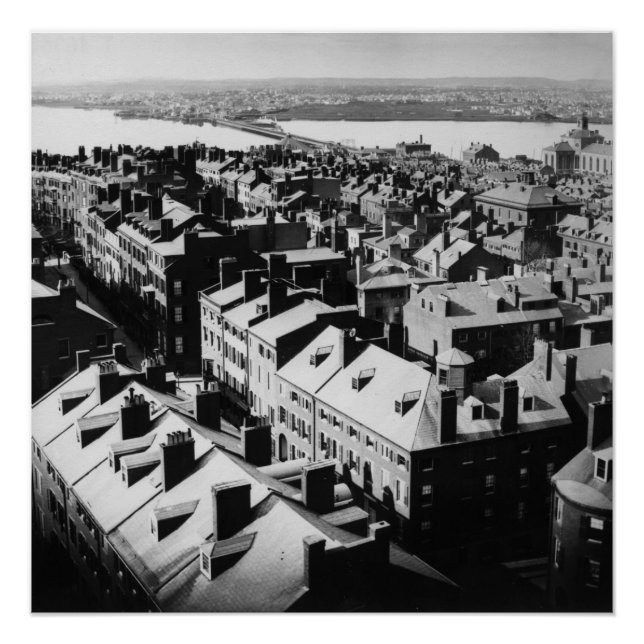 Póster 1859: A cidade de Boston, Massachusetts (Frente)