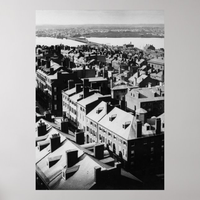Póster 1859: A cidade de Boston, Massachusetts (Frente)