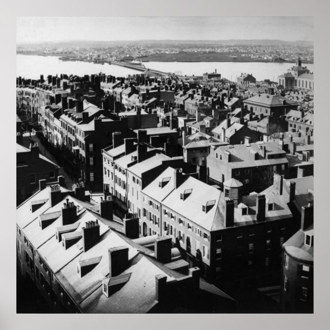 Póster 1859: A cidade de Boston, Massachusetts (Frente)