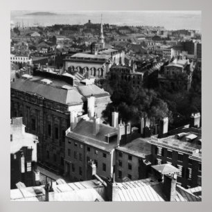 Póster 1859: Uma vista de Boston olhando para o sul