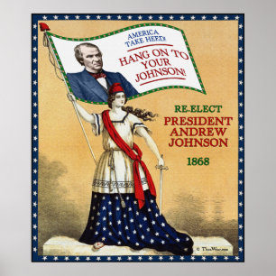 Poster 1868 da Re-Eleição do presidente Andrew