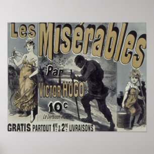 Poster 1886 Les Miserables