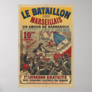 Poster 1890 Cartaz Batalhão dos Marseillenses
