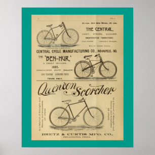 Poster 1893 da arte do anúncio da bicicleta do