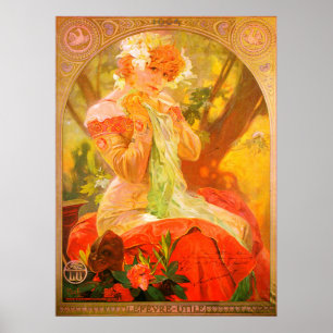 Poster 1896 de Nouveau Mucha da arte