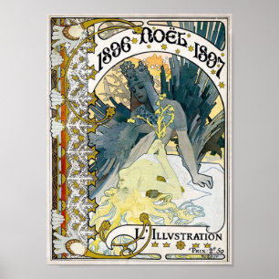 Poster 1897 de 1896 NOEL Alphonse Maria Mucha