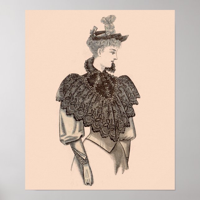Poster 1897 Mulher vitoriana (Frente)