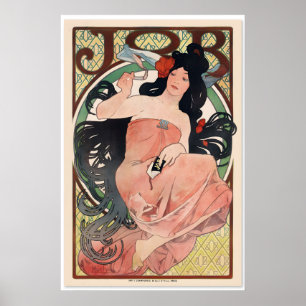 Poster 1898 Alphonse Mucha Job Rolling Papers Arte Clássi