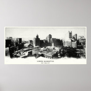 Póster 1898 Nova Iorque Panorama