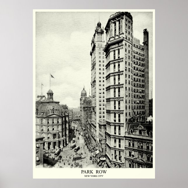 Póster 1898 Park Row, Nova Iorque (Frente)
