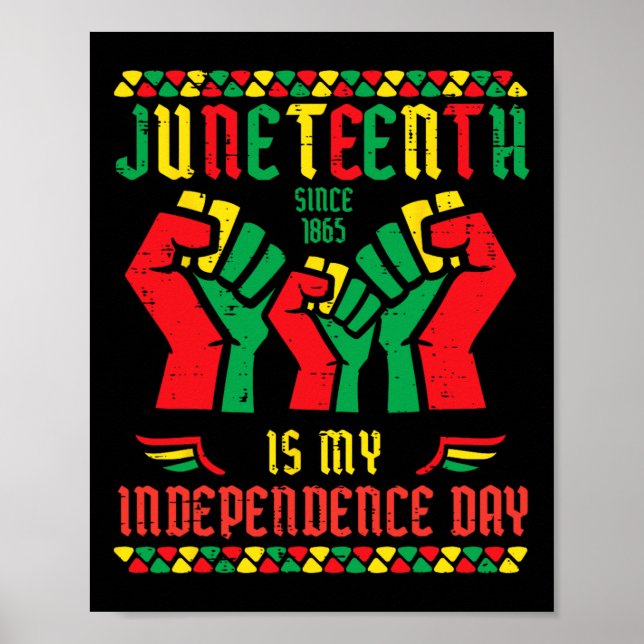Poster 18 de junho de 1865 Dia da Independência Negra Pun (Frente)