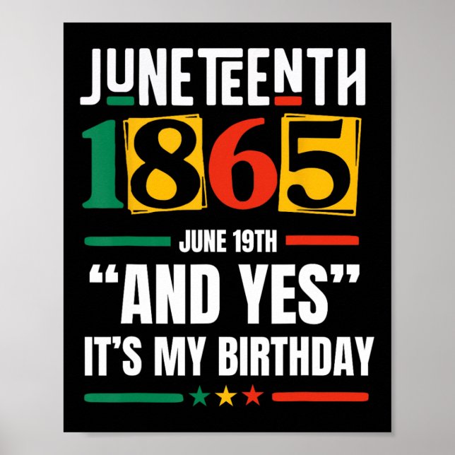 Poster 18 de junho de 1865 História Negra Mês e Sim É M (Frente)