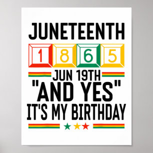 Poster 18 de junho de 1865 História Negra Mês e Sim É M