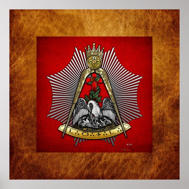 Póster 18.o grau: Cavaleiro da Rosa Croix (Frente)