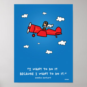 Poster 18x24 de Amelia Earhart (e a mesma relaçã