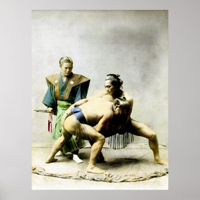 Poster 19º C. Lutadores japoneses (Frente)