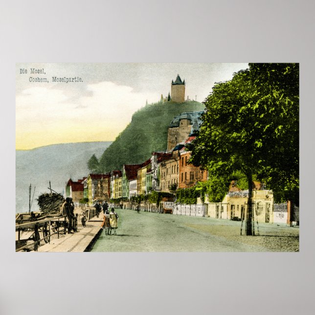 Poster 1900 Cochem Mosel Moselle Alemanha (Frente)