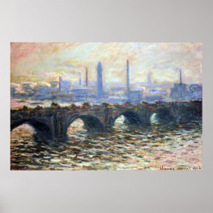 Poster 1902 Monet A Ponte de Waterloo anagoria Vintage