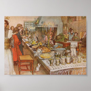 Poster 1904 de Carl Larsson da Noite de Natal