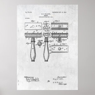 Poster 1904 do impressão da patente da lâmina