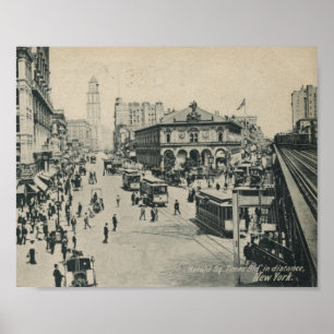 Póster 1906 arauto quadrado, vintage da Nova Iorque