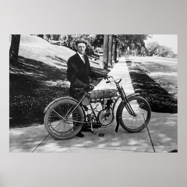 Póster 1908 Cofundador Walter Davidson (Frente)