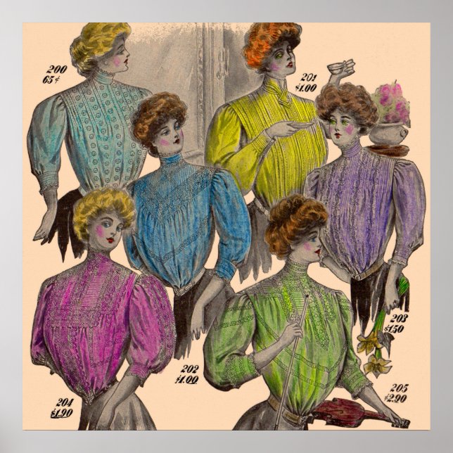 Poster 1908 Gimbels damas blusas blusas no. 2 (Frente)