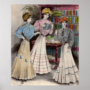Poster 1908 Vestidos de gimbels nº 1