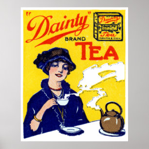Póster 1910 chás delicados
