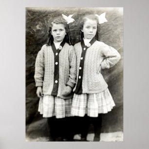 Poster 1910 namoradas que vestem equipamentos de